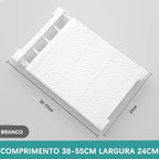 Prateleira Organizadora Ajustável para Armário | Space-Saving Cozinha e Roupeiro – Lumia