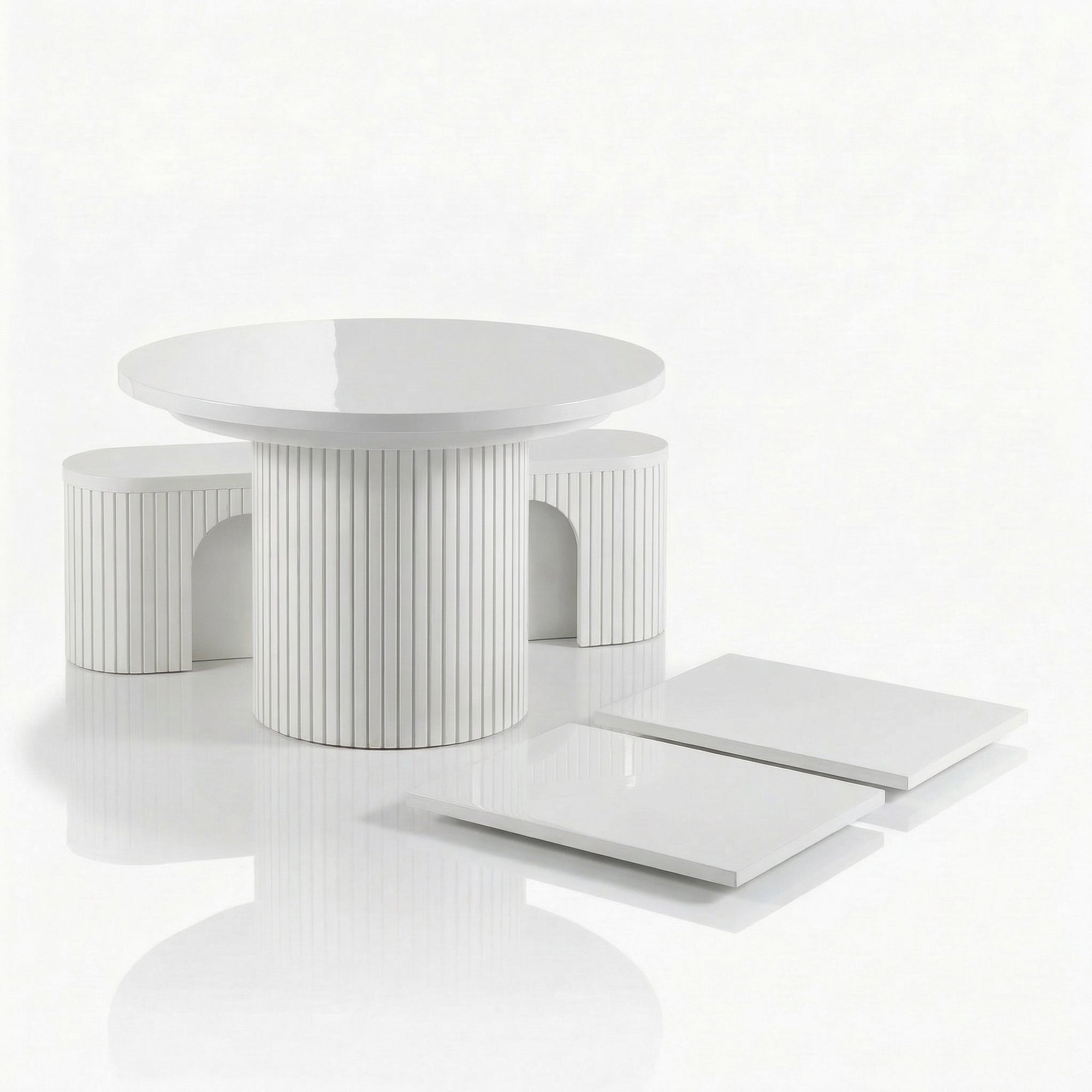 Mesa Expansível Oval Adapt em MDF